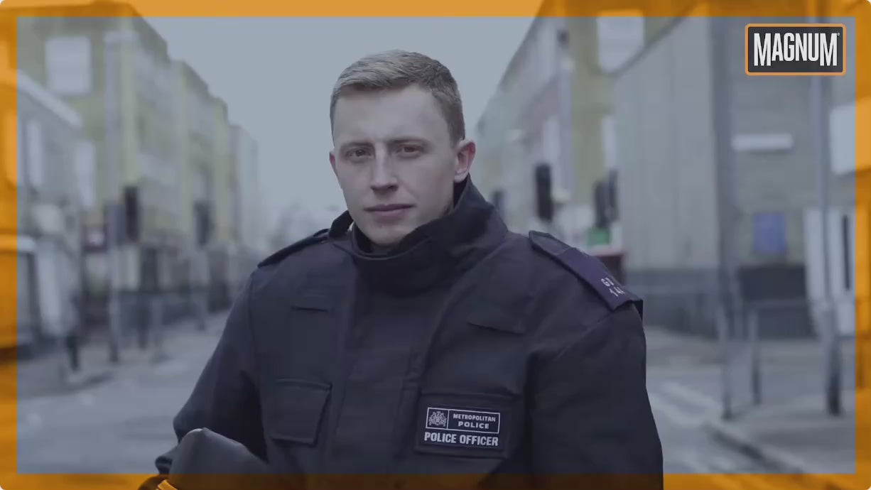 Magnum Banner Video featuring police officers, firefighters, military members, paramedics and more