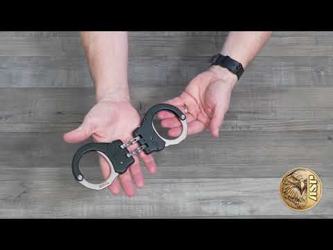 Video demonstration of ASP Identifier Ultra Plus Hinged Handcuffs Pink, Yellow, or Gray 5607