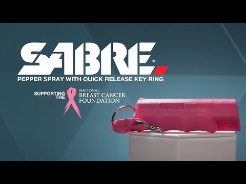 Sabre Estuche para llaves 3 en 1 Spray de pimienta con llavero de liberación rápida HC-14-SC