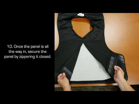 Video demonstrating adding a ballistic panel to Elbeco armor carriers