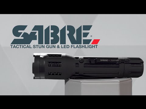 Sabre Tactical 2-in-1 Stun Gun with LED Flashlight (black or green)