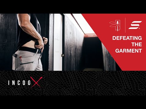 Safariland IncogX IWB Holster for Smith & Wesson M&P 2.0 shown with microfiber suede wrap and over-the-belt clips for deep concealed carry