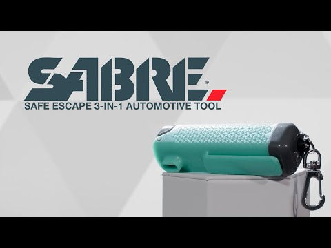Sabre Safe Escape Gel de pimienta 3 en 1 con cortador de cinturón de seguridad y rompeventanas