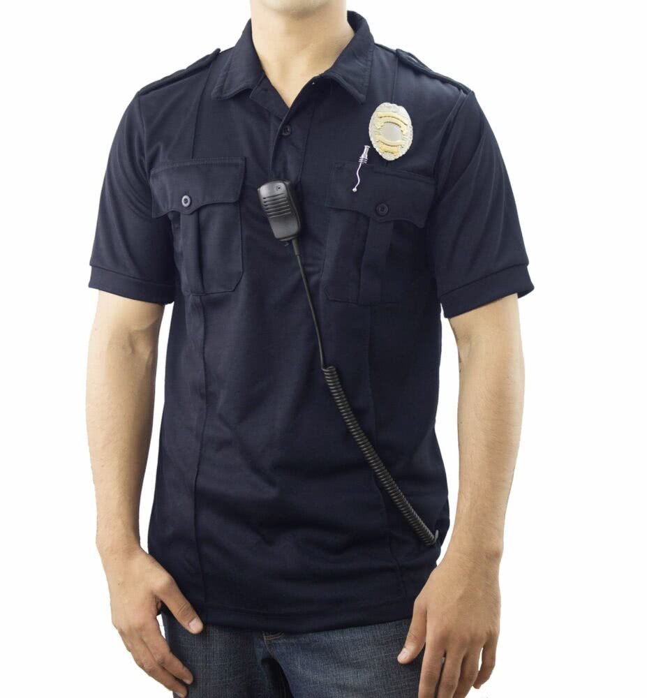 Pro-Dry Uniform Polo Shirt with Two Pockets – Navy Blue, S -