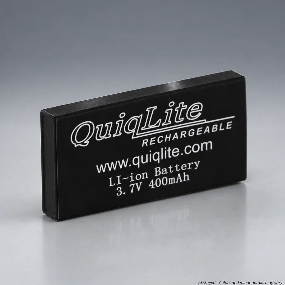 Quiqlite Q-XLB rechargeable 3.7V 400mAh lithium-ion replacement battery for QuiqliteX and QuiqliteX2 flashlights