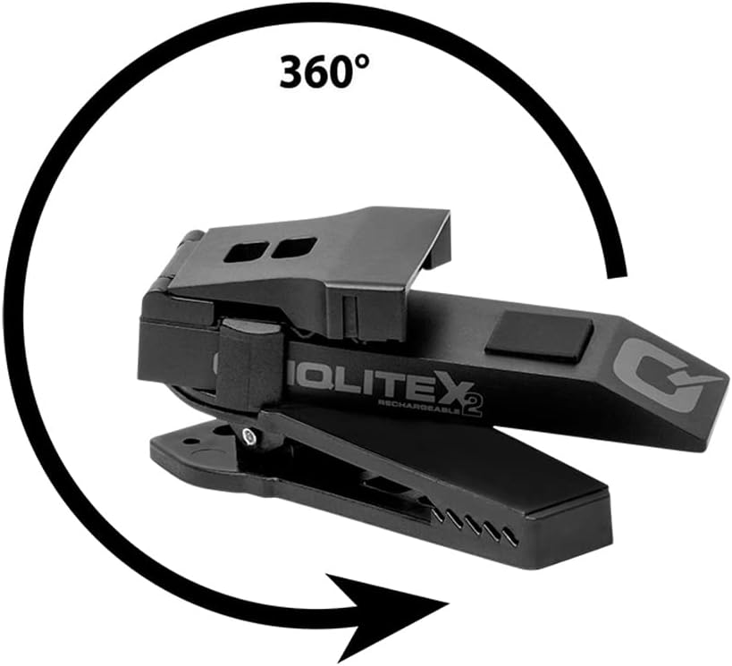 QuiqLite X2 USB Rechargeable Aluminum Housing 20 - 200 Lumens White/Red or White/White - WCUniforms