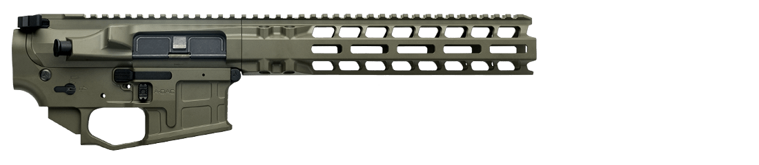 Radian Builder Kit featuring a lightweight olive-colored upper receiver and modular hand guard system.