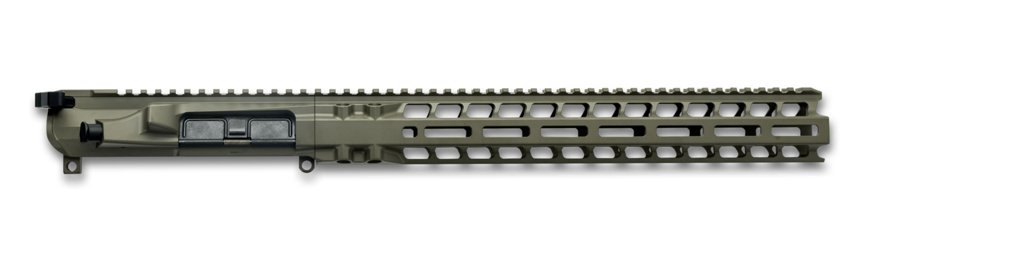 Radian Upper and Hand Guard Set in green, precision CNC machined from billet 7075-T6 aluminum for strength and durability.