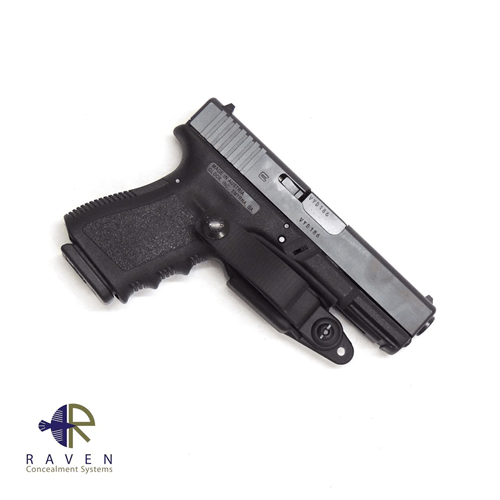 Raven Concealment VanGuard 2 - Standard Kit Minimalist IWB Holster securely holding a firearm for concealed carry.