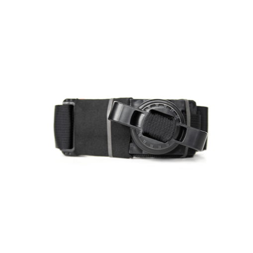 Black belt with a buckle on a white background