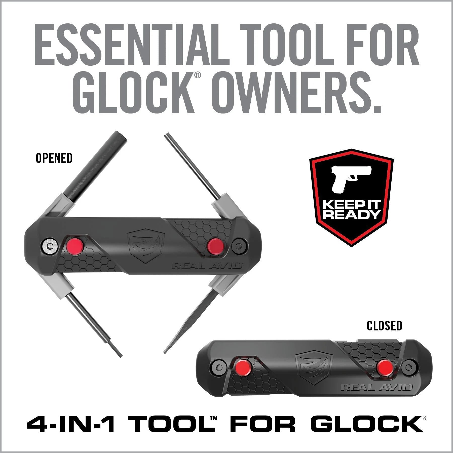 Real Avid 4-in-1 Tool For Glock AVGLOCK41 - WCUniforms