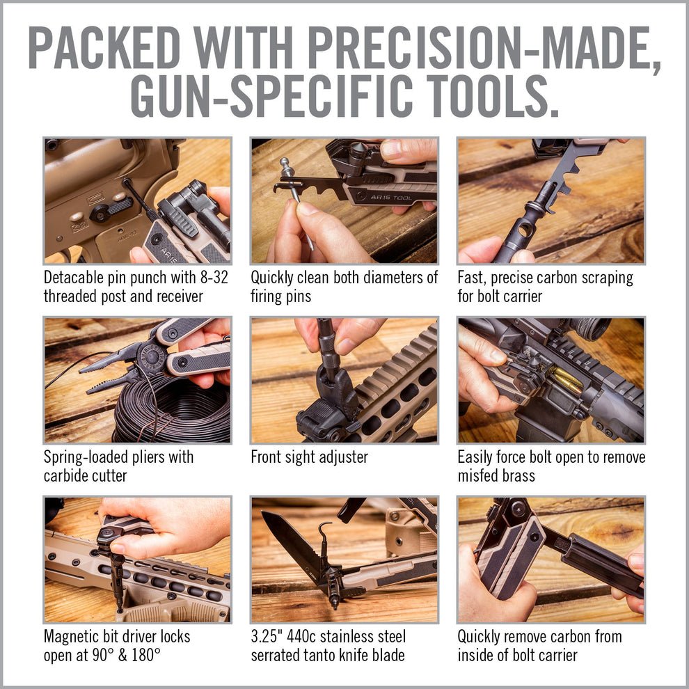 Real Avid AR15 Tool™ 37-In-1 Tactical Multitool AVAR15T - WCUniforms