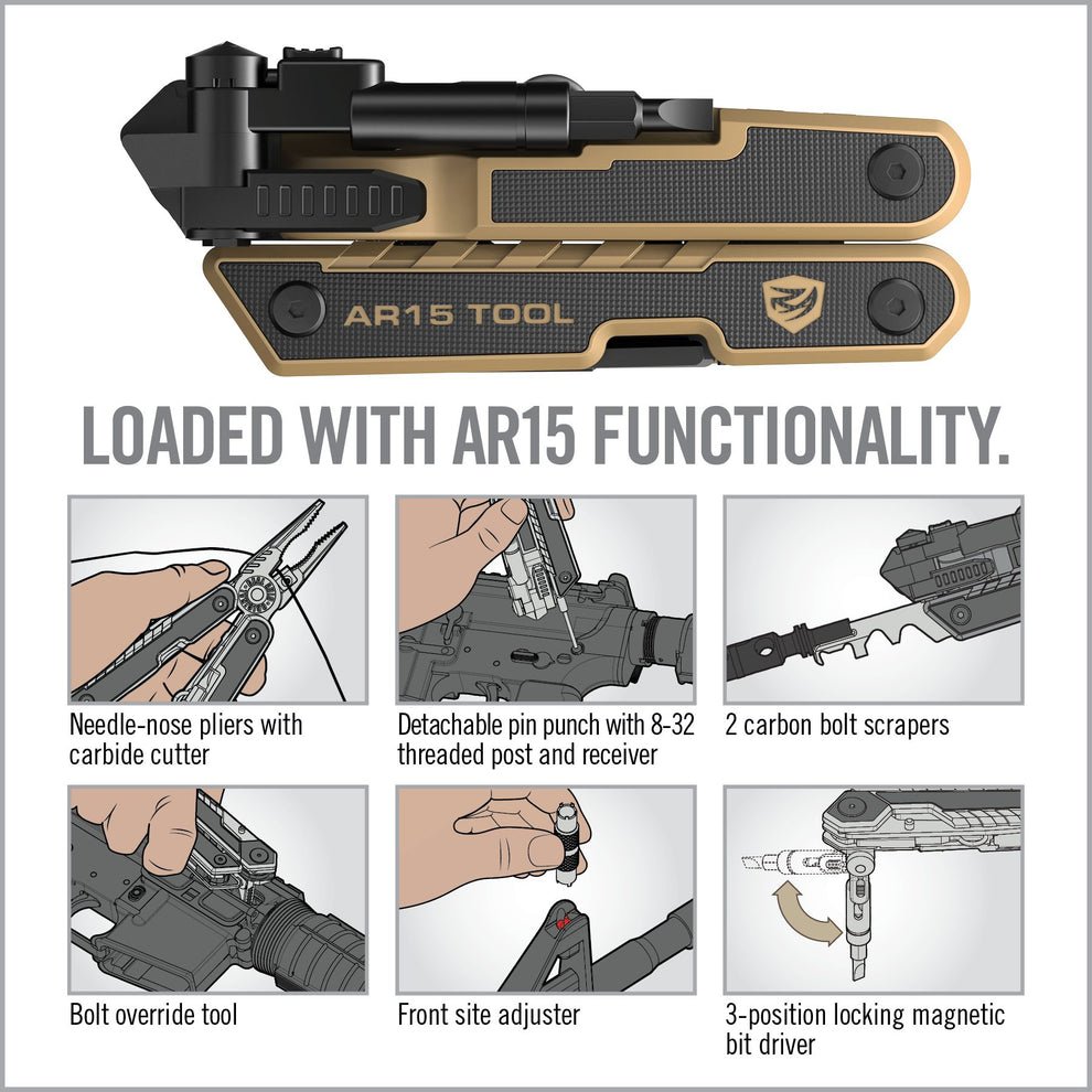 Real Avid AR15 Tool™ 37-In-1 Tactical Multitool AVAR15T - WCUniforms