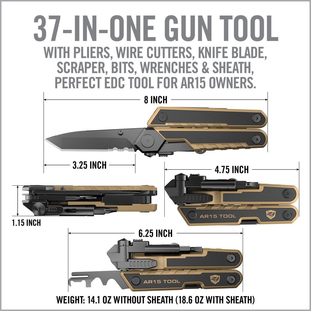 Real Avid AR15 Tool™ 37-In-1 Tactical Multitool AVAR15T - WCUniforms