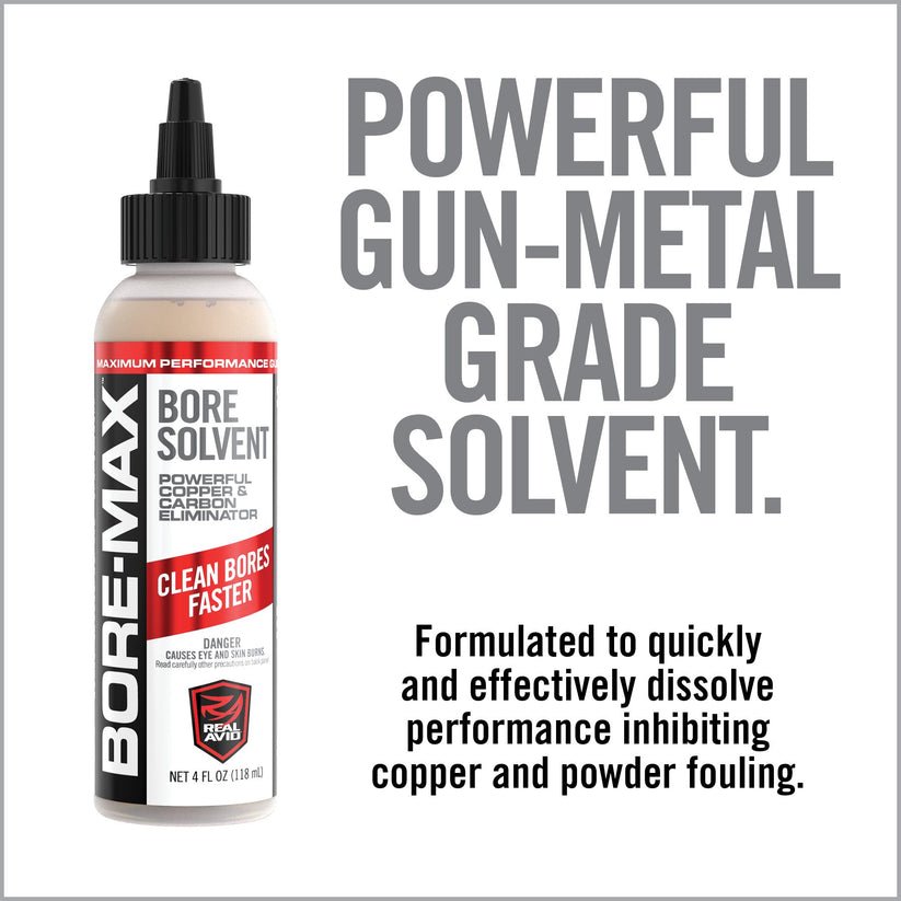 Real Avid Bore-Max® Bore Solvent 4 oz Squeeze Bottle AVBMBS4L - WCUniforms