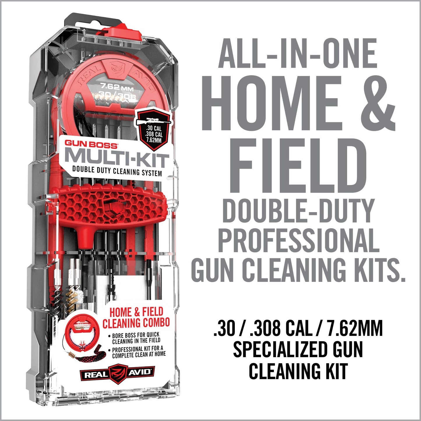 Real Avid Gun Boss® Multi-Kit .22, .223, .243, .270, .280, .30, .308, .357,.38 cal - WCUniforms