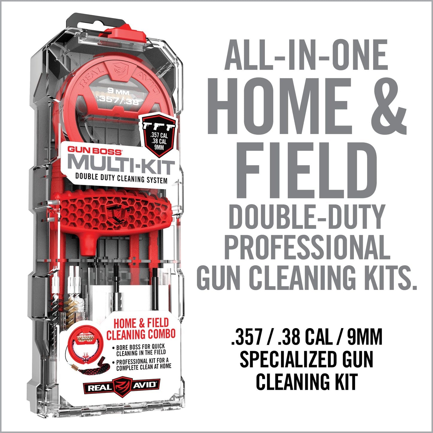 Real Avid Gun Boss® Multi-Kit .22, .223, .243, .270, .280, .30, .308, .357,.38 cal - WCUniforms
