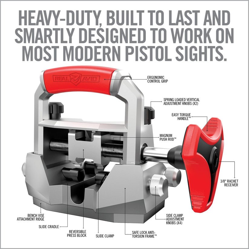 Real Avid Master Sight Pusher® AVMSP – Pistol Sight Tool - WCUniforms