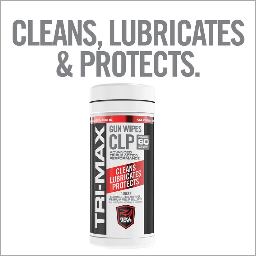 Real Avid TRI-MAX CLP Gun Wipes - Canister AVCLPW-C60 - WCUniforms