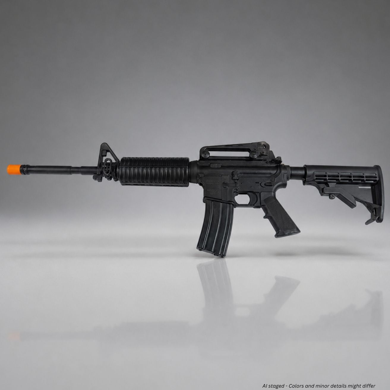 Ring's BlueGuns FSM4 M4 standard training rifle in black, side profile view
