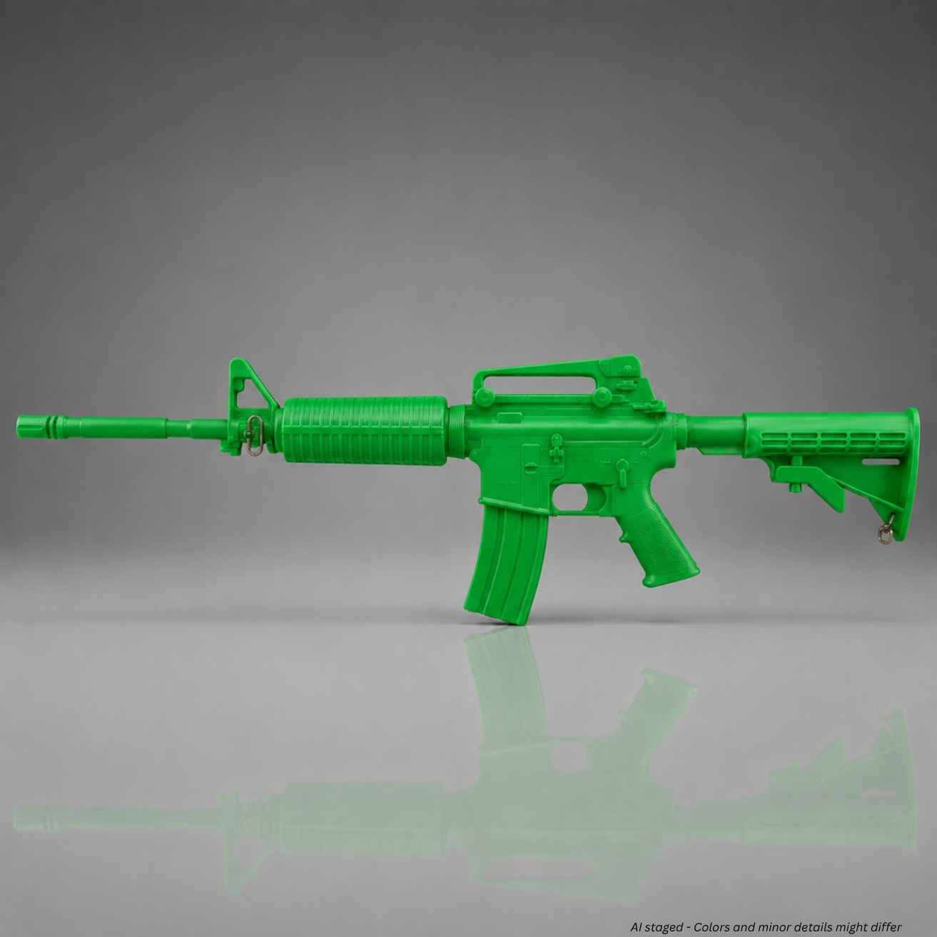 Ring's BlueGuns FSM4 M4 standard training rifle in green, side profile view
