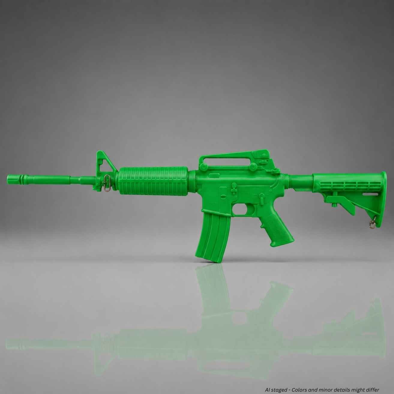 Ring's BlueGuns FSM4 M4 standard training rifle in green, side profile view