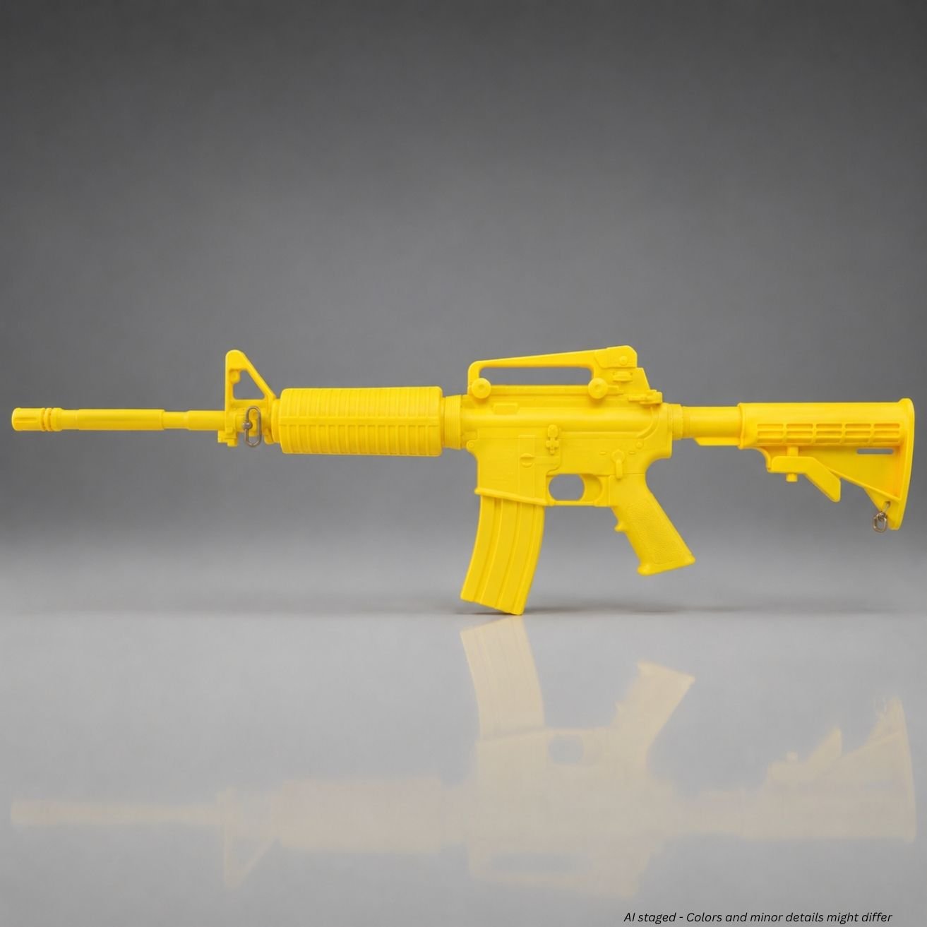 Ring's BlueGuns FSM4 M4 standard training rifle in yellow, side profile view