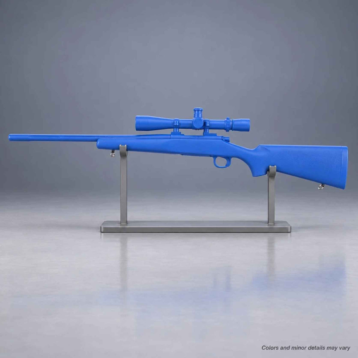 Blue Ring's BlueGuns Remington 700 with scope inert training rifle on display rack