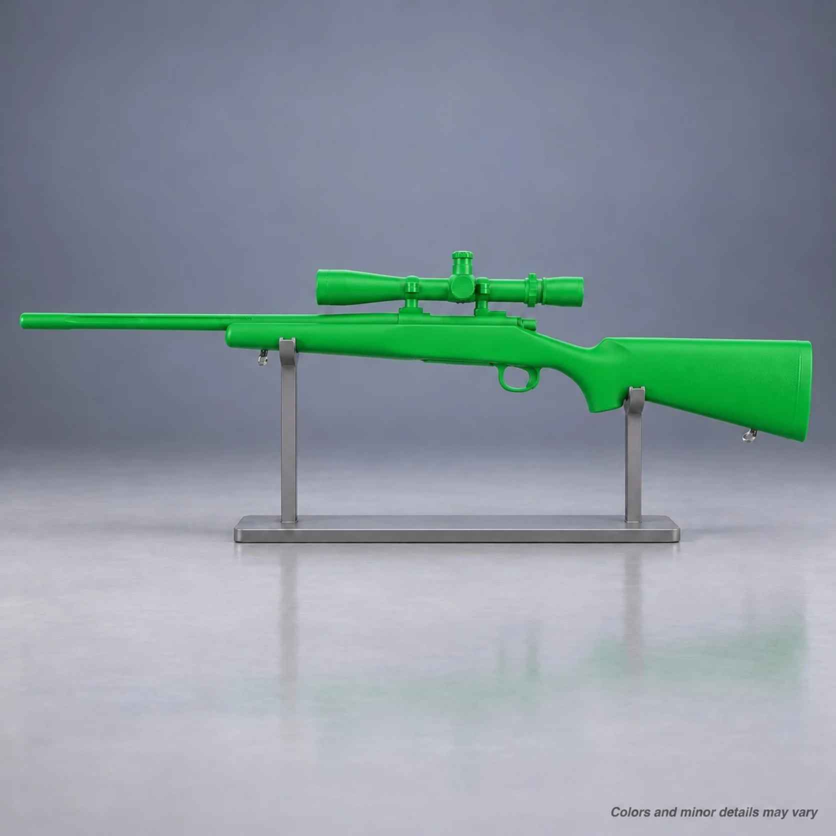 Green Ring's BlueGuns Remington 700 with scope inert training rifle on display rack