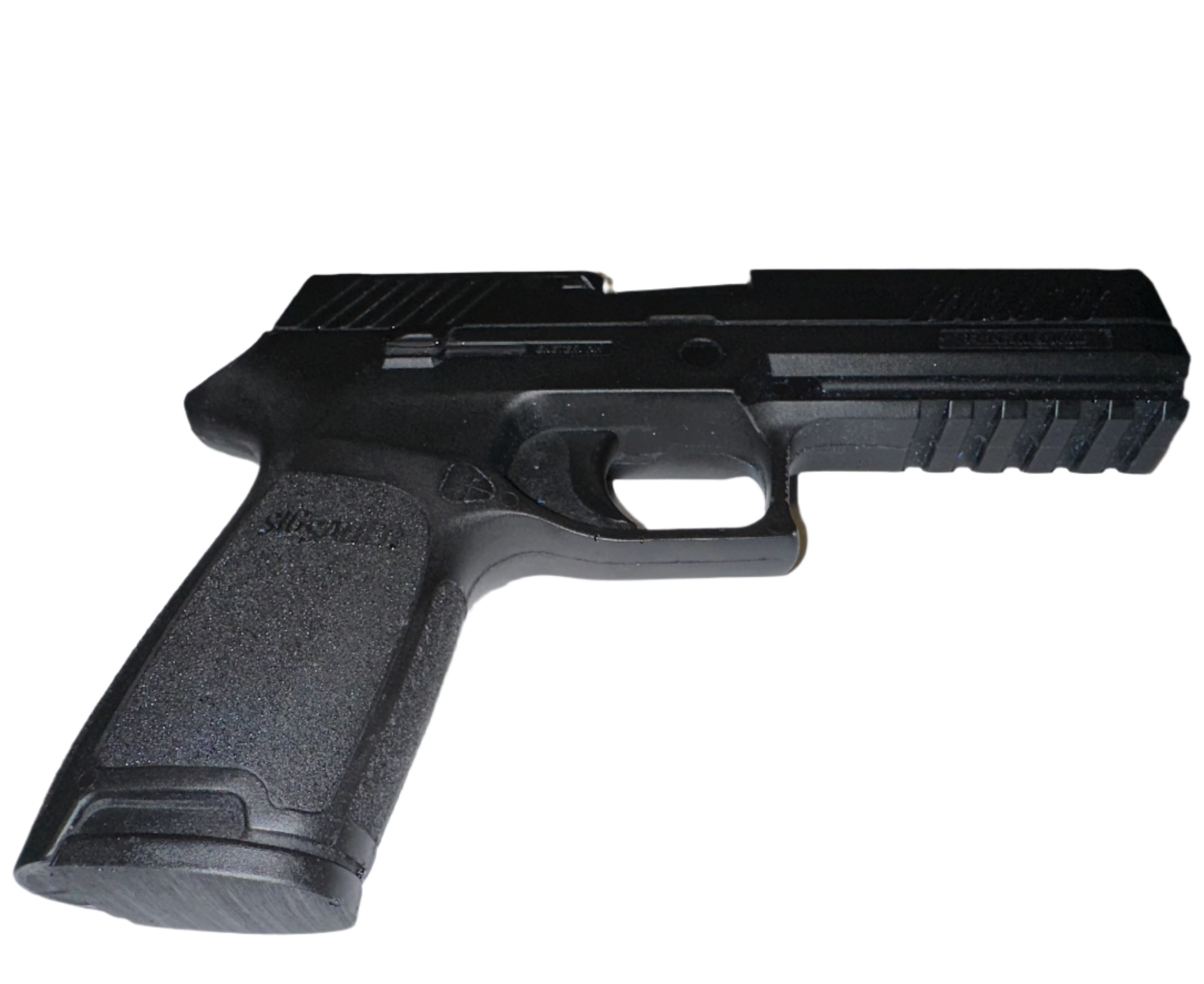 Ring's BlueGuns Sig Sauer P320 FSP320 dummy training pistol, alternate view