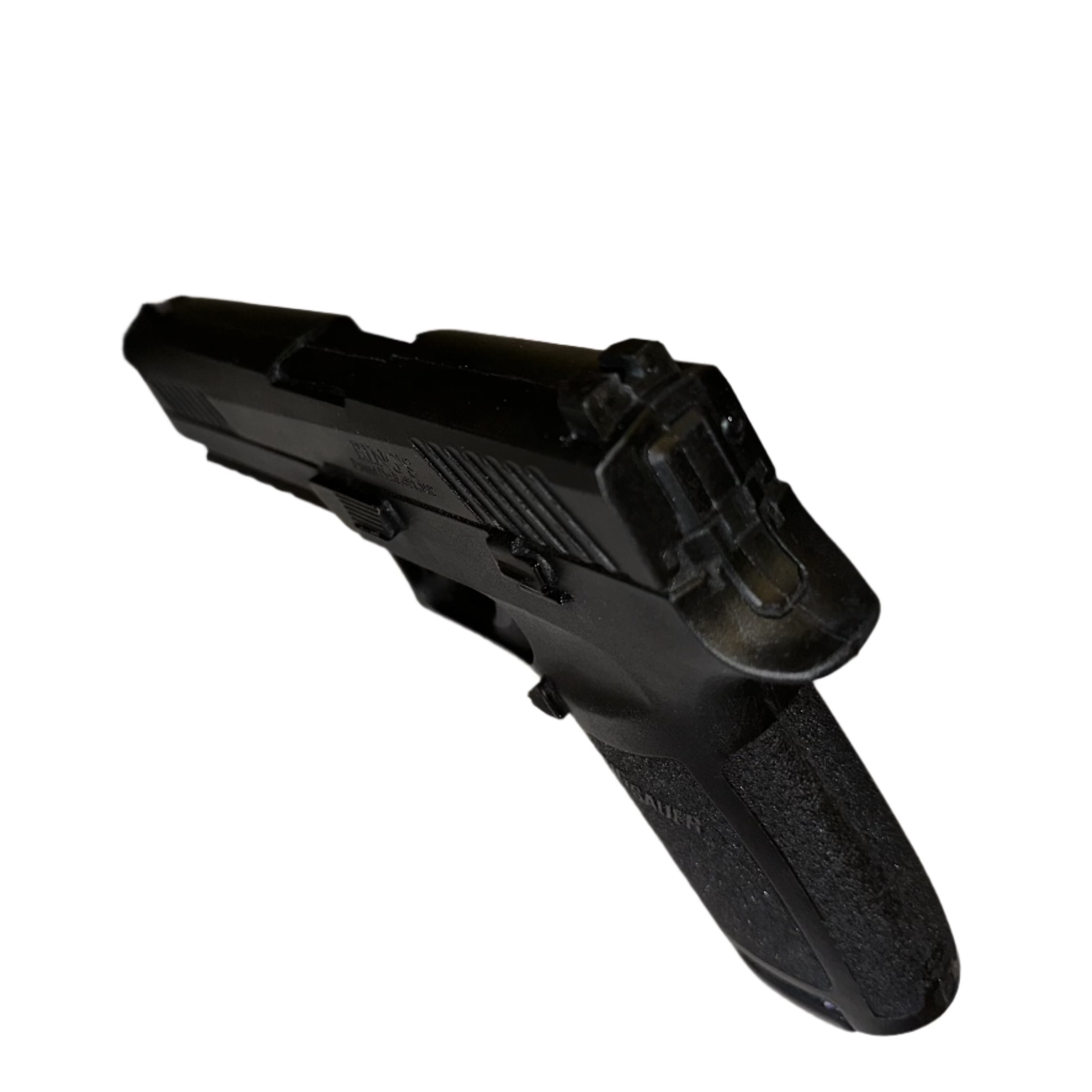 Ring's BlueGuns P320 FSP320 molded training gun, detail of the slide and frame
