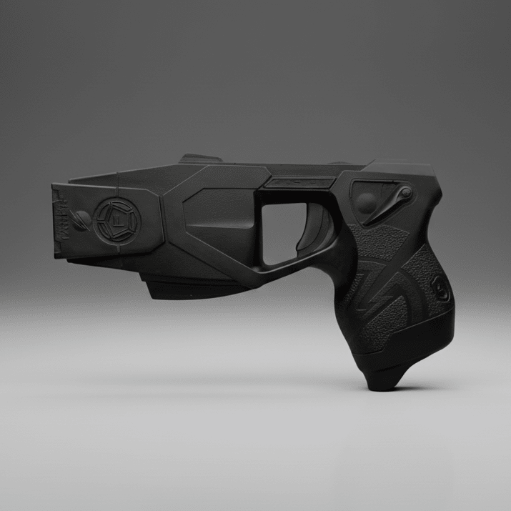 Blue Training Guns By Rings Simulation TASER X26P for Training - FSX26P Black on a gray background
