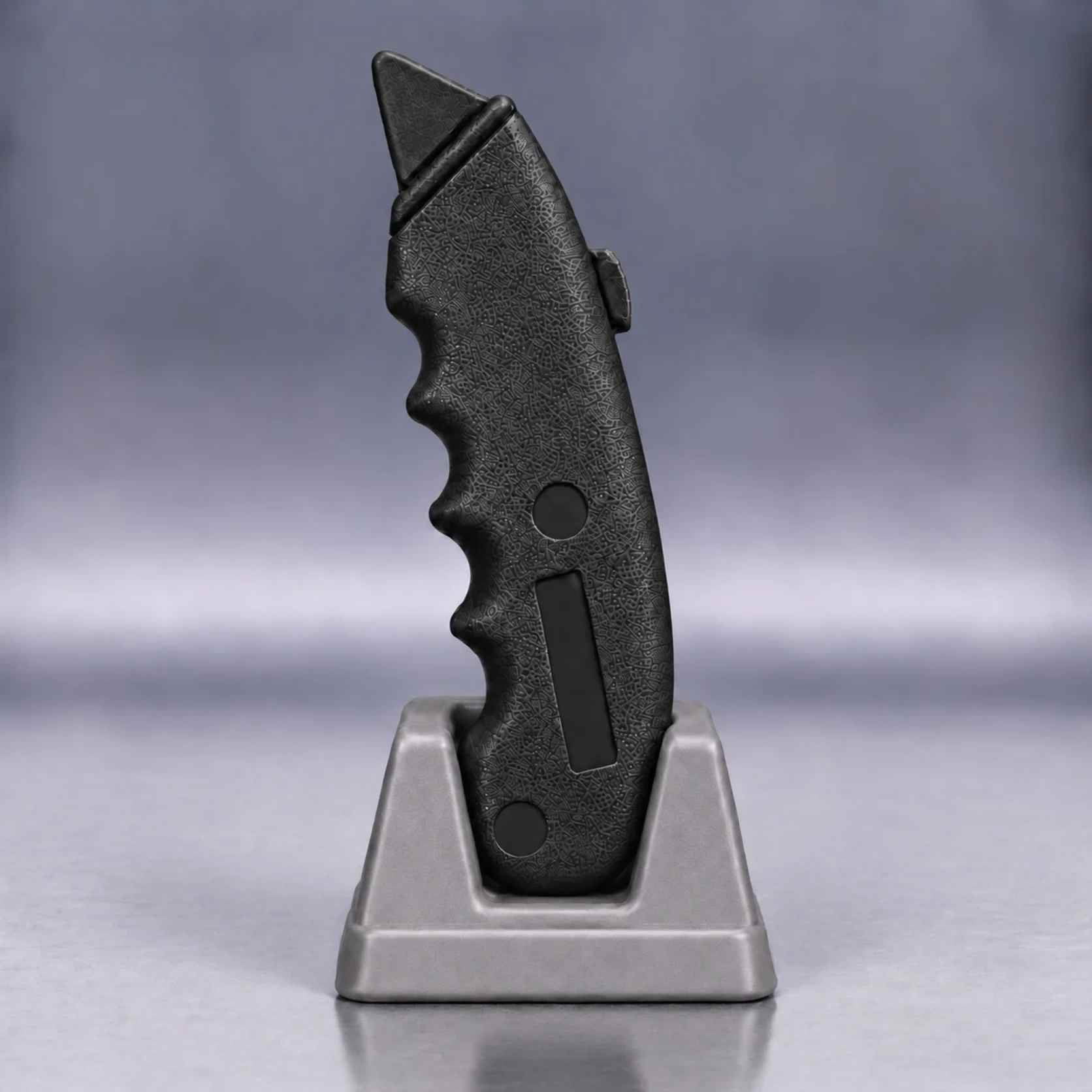 Black Ring's BlueGuns training box cutter FSTKBCB with textured polyurethane grip
