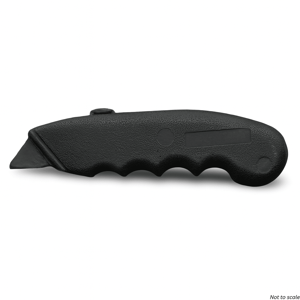 Blue Training Knife Box Cutter Replica made from durable polyurethane for realistic and safe edged-weapon training drills