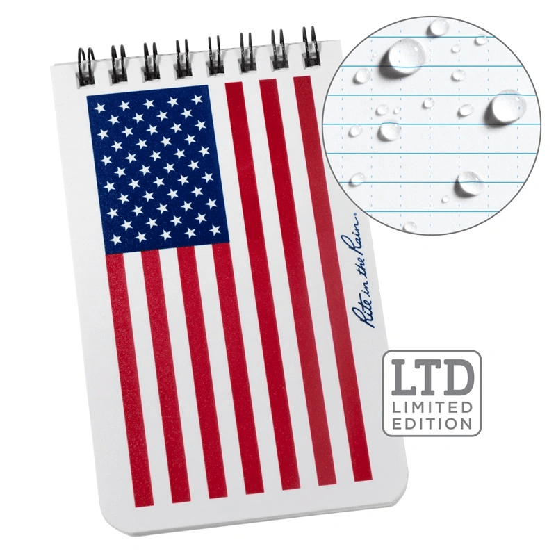 Rite in the Rain 3''x5'' Notebook - Red/White/Blue Flag FLW35 - WCUniforms