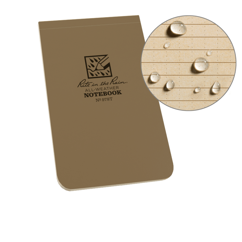 Rite in the Rain Soft Cover Top Bound Notebook - 3.25 x 5.25 378 - WCUniforms