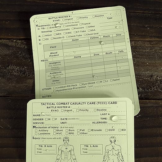 Rite in the Rain TCCC (Tactical Combat Casualty Care)/MIST Combat Cards MIST991 - WCUniforms