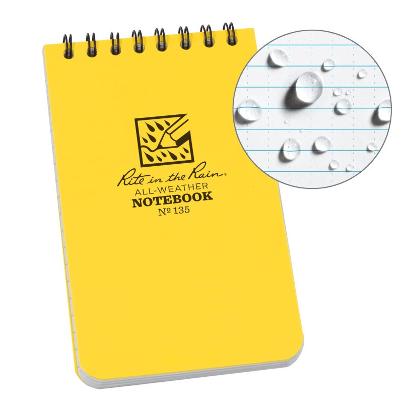 Rite in the Rain Top Spiral Notebook - 3''x5'' 135 - WCUniforms