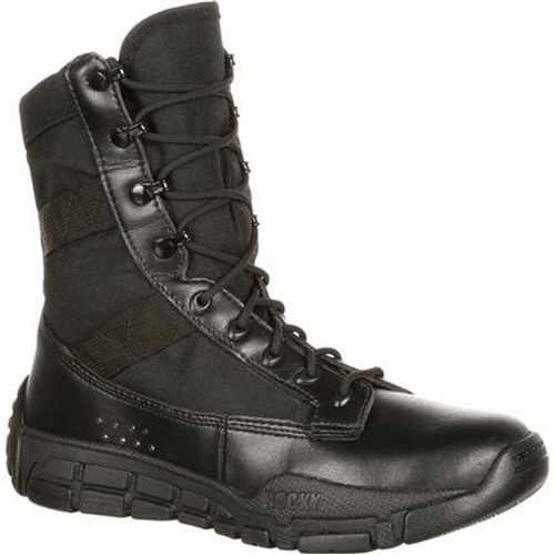 Rocky International C4T military-inspired public service boot, lightweight, water-resistant, durable design for rigorous work.