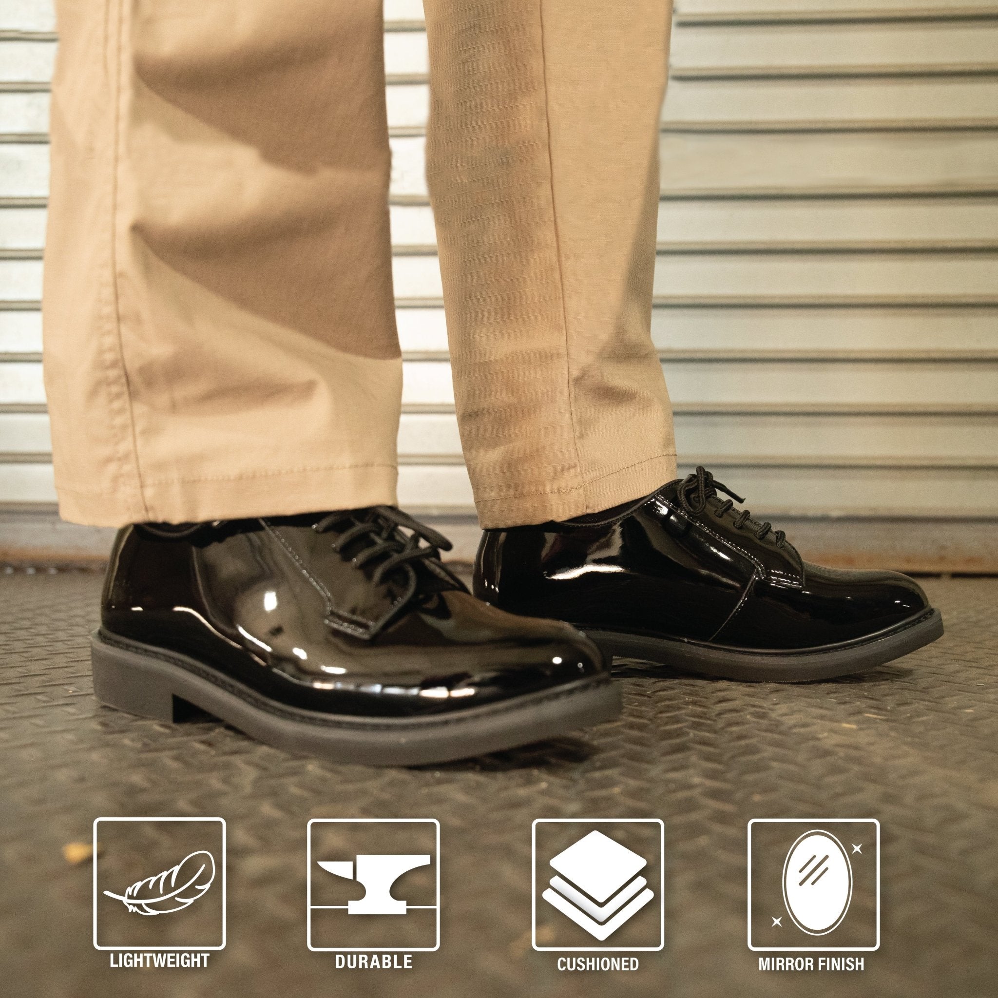 Rothco 5055 Rothco Uniform Hi-Gloss Oxford Dress Shoe - WCUniforms