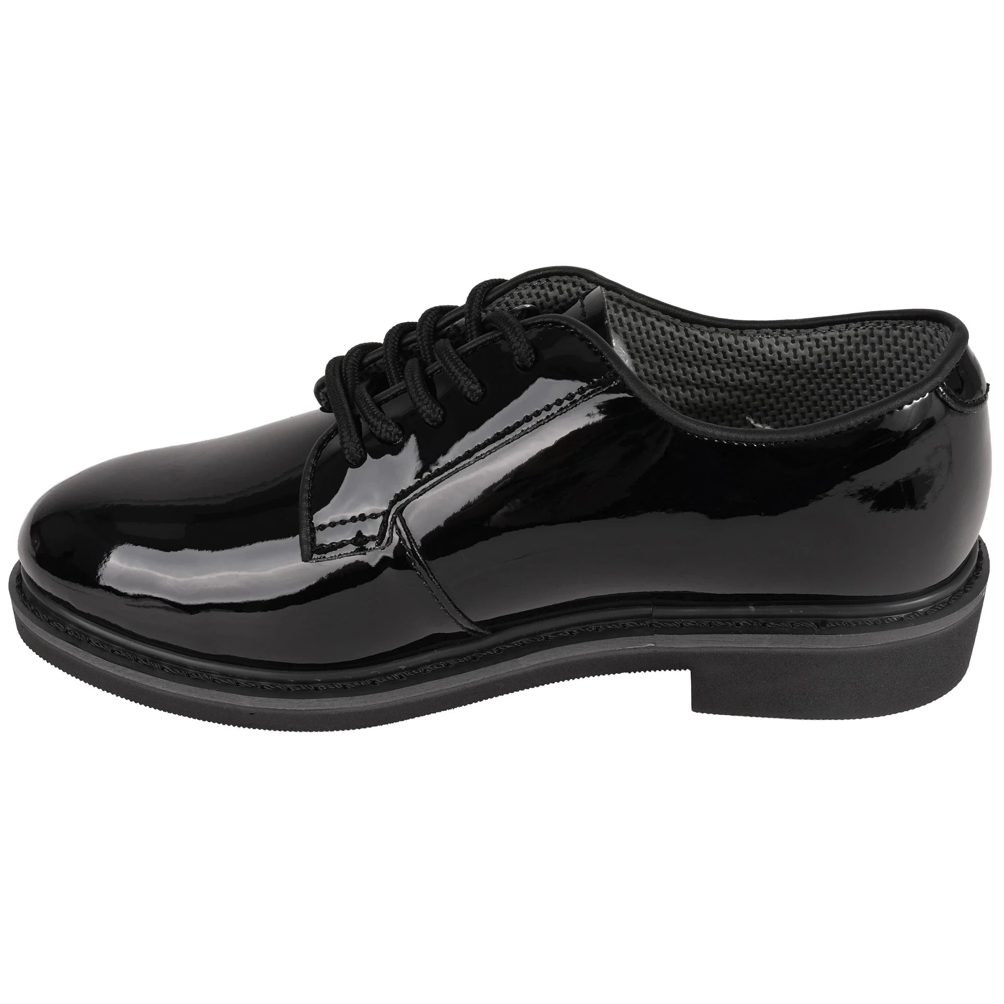 Side view of Rothco 5055 black lace-up Oxford dress shoe