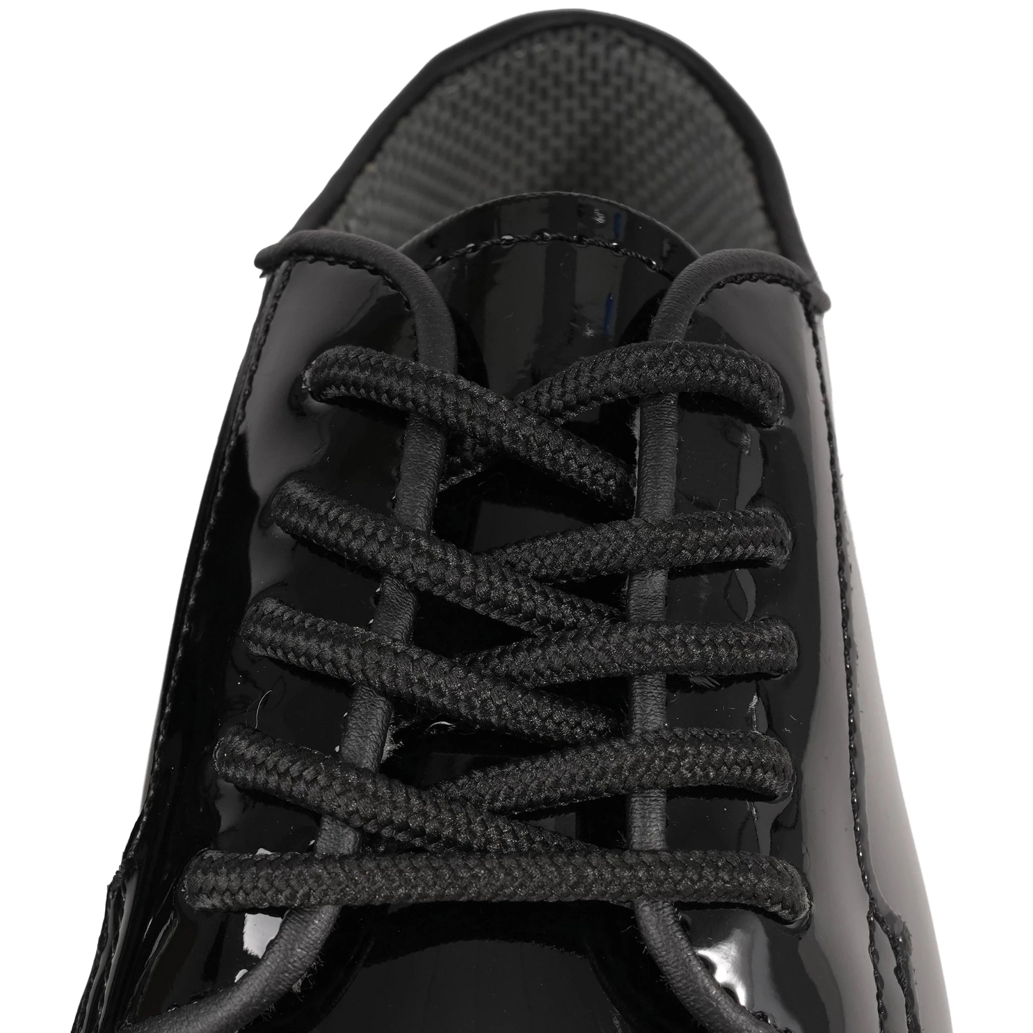 Close-up of black laces on Rothco 5055 uniform Oxford shoe