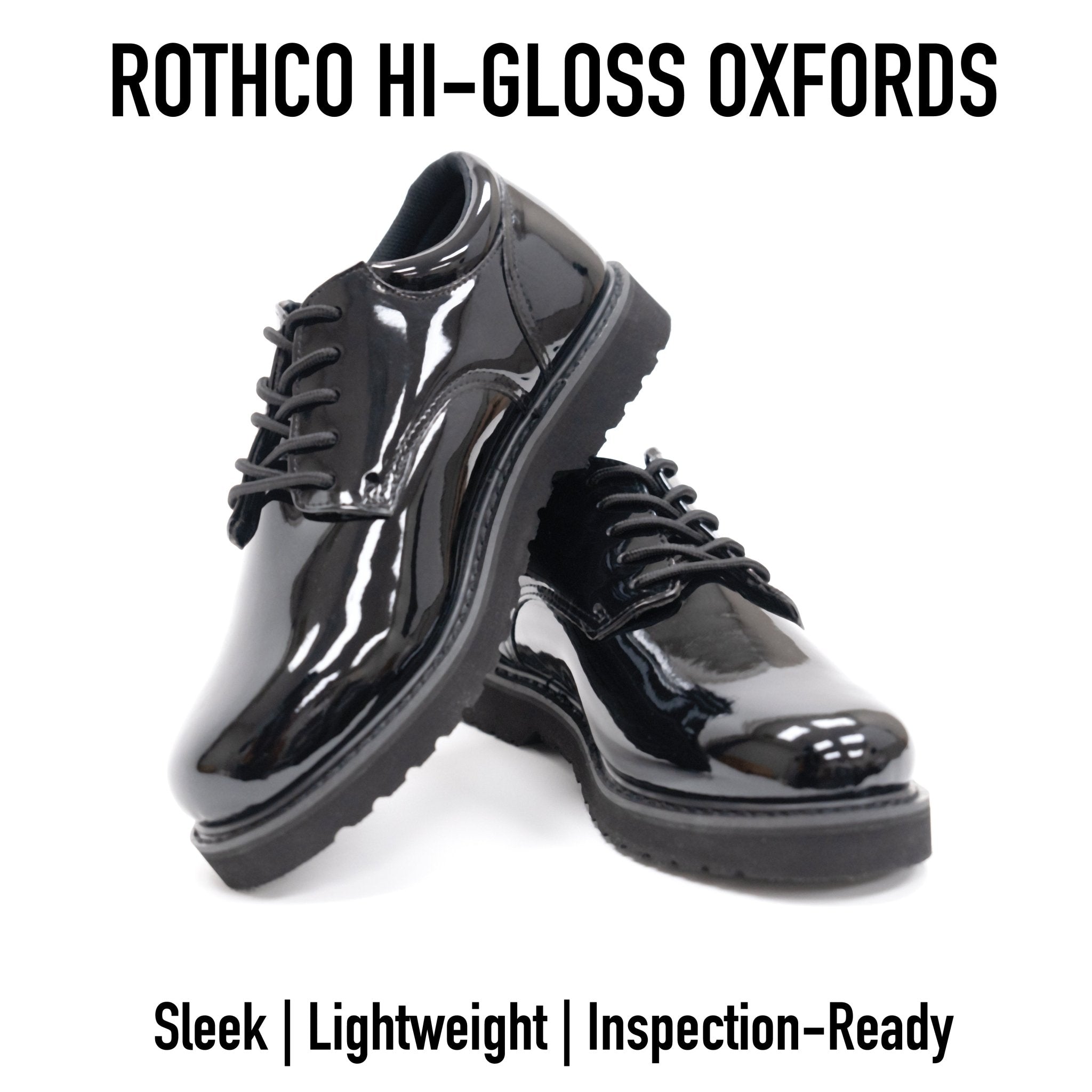 Rothco 5250 Hi Gloss Uniform Oxford Work Sole Shoes - WCUniforms