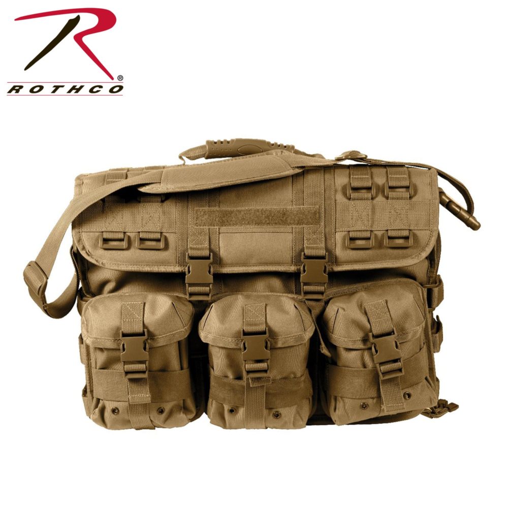 Rothco MOLLE Tactical Laptop Briefcase - Black or Coyote - WCUniforms