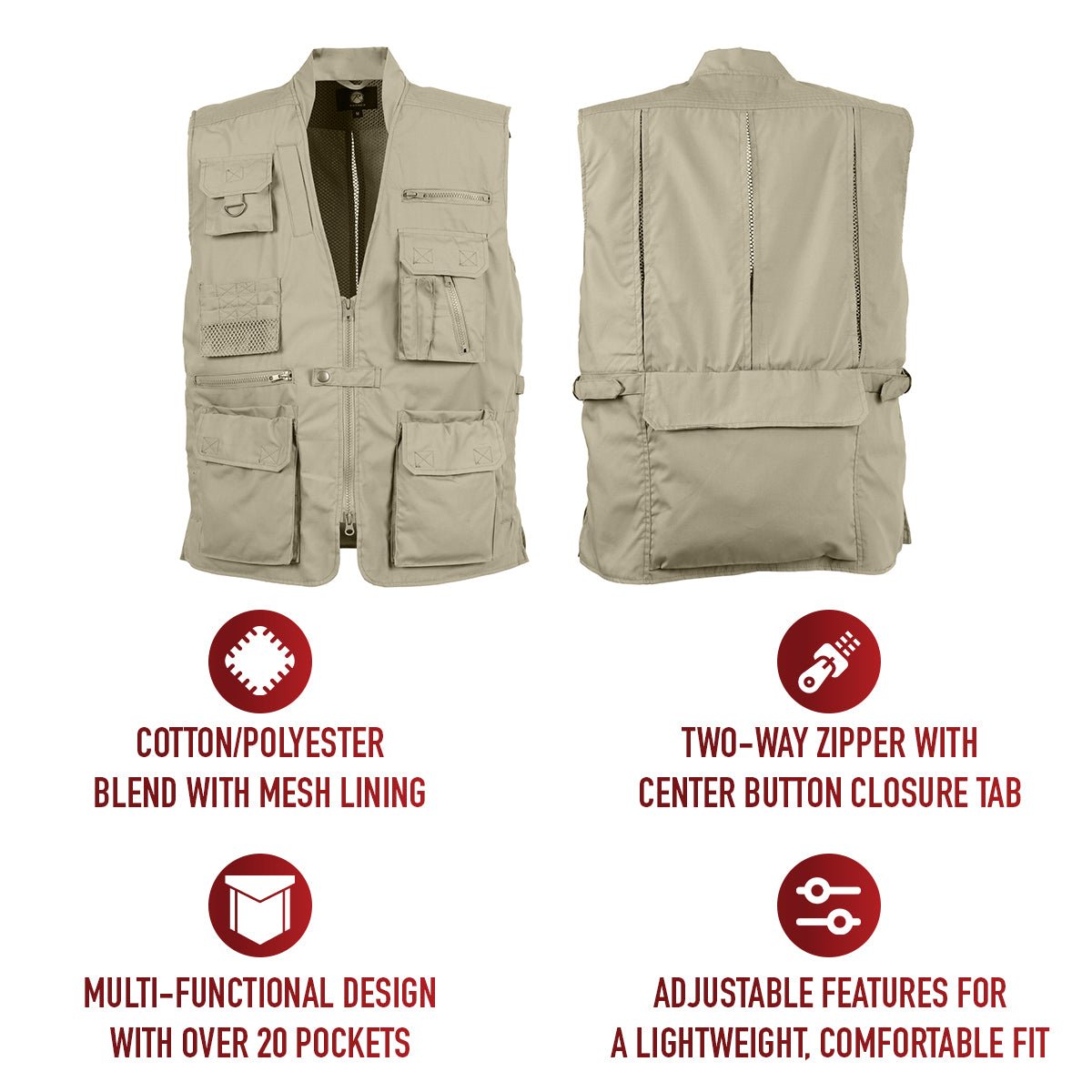 Rothco Plainclothes Concealed Carry Vest 8567 - WCUniforms