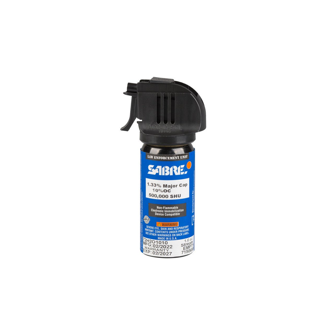 Sabre 1.6oz MK-2 Trigger Top Stream 10% OC 1.33% MC Pepper Spray | 72H2O1010 - WCUniforms