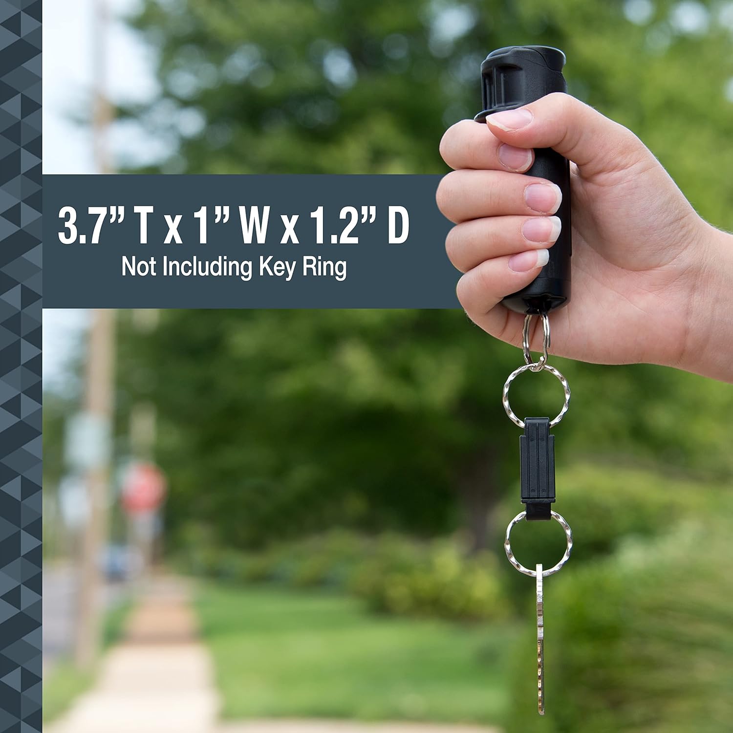 Sabre C.O.P.S Pepper Gel with Quick Release Whistle Keychain - Black F15-BCOPSG-W2 - WCUniforms