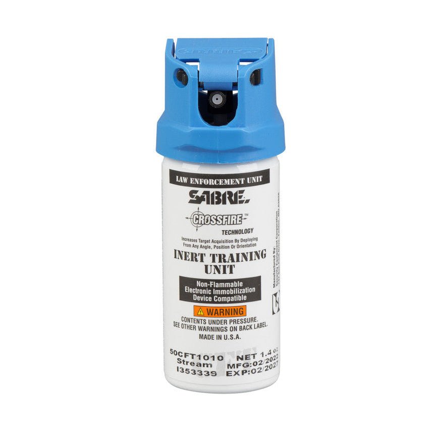 SABRE Inert Training Spray canister on a white background