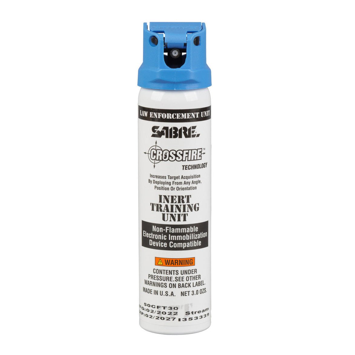 SABRE Crossfire pepper spray canister on a white background