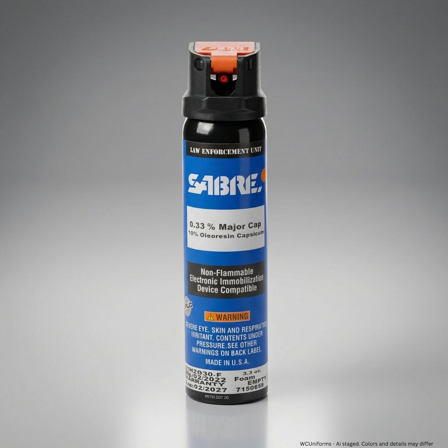 Sabre Defense H2O 0.33 MC 10% OC Pepper Spray .69, 1.8, 3.3. 16, or 46 oz - WCUniforms